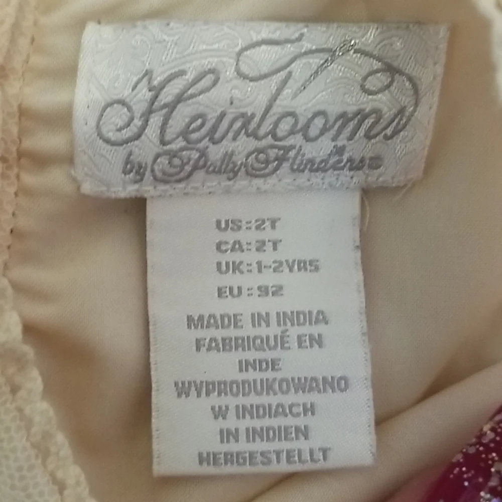 Vgt Storybook Heixlooms‎ lace peach dress size 2t